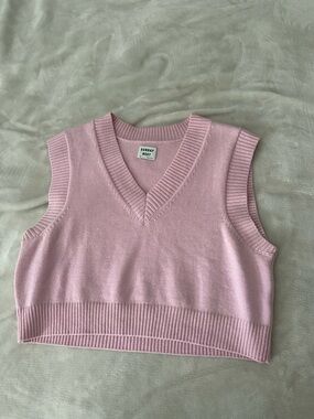 Sunday Best Blush Pink V-Neck Sweater Vest